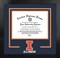 University of Illinois Fighting Illini 11w x 8.5h Spirit Diploma Manhattan Black Frame with Bonus Campus Images Lithograph (value savings $59)